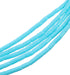 5-Strand Genuine Sterling Silver Man Made Turquoise Bead Necklace JX126753